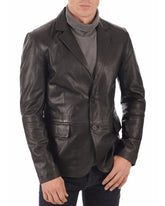 Men Genuine Leather Blazer Sport Coat 01